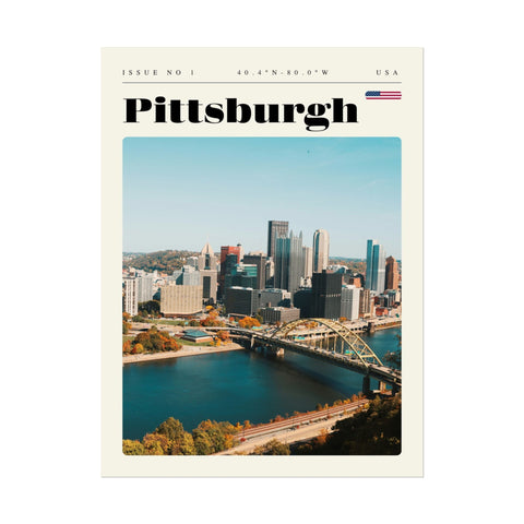 Pittsburgh Rolled Poster – Urban Decor Print on Archival Fine Art Paper Poster - YinzerShop