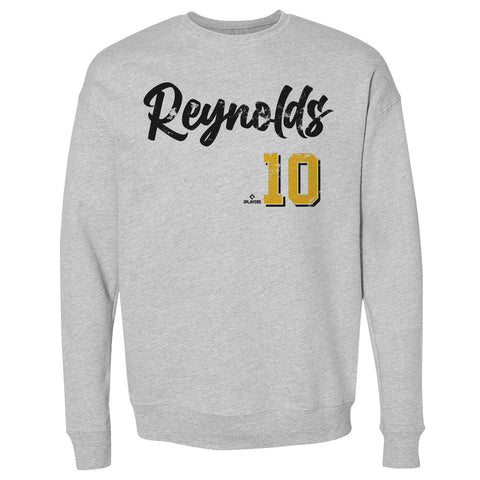 Pittsburgh Script Sweatshirt - Bryan Reynolds Crewneck Cotton Blend Long Sleeve Men's Crewneck Sweatshirt - YinzerShop