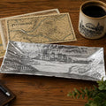 Pittsburgh Skyline Dish - Handcrafted Serving Tray With Urban Skyline Decor - YinzerShop