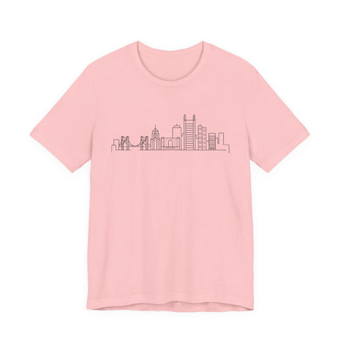 Pittsburgh Skyline Doodle - Unisex Jersey Short Sleeve Tee T-Shirt - YinzerShop