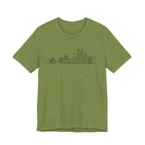 Pittsburgh Skyline Doodle - Unisex Jersey Short Sleeve Tee T-Shirt - YinzerShop