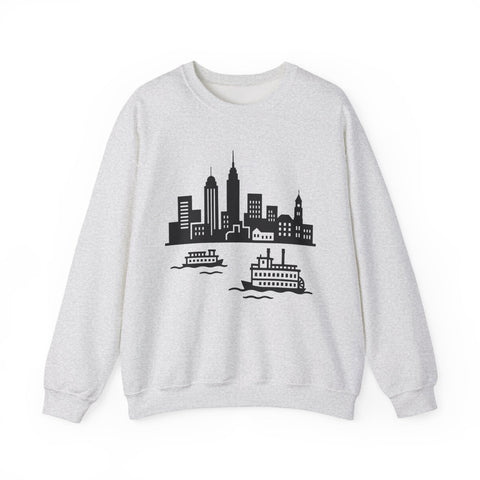 Pittsburgh Skyline Graphic - Heavy Blend™ Crewneck Sweatshirt Sweatshirt - YinzerShop