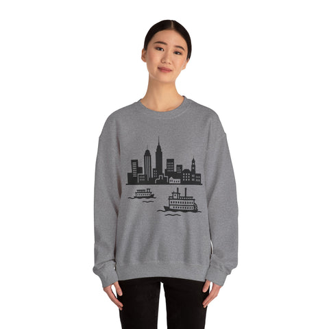 Pittsburgh Skyline Graphic - Heavy Blend™ Crewneck Sweatshirt Sweatshirt - YinzerShop