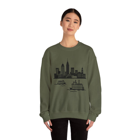 Pittsburgh Skyline Graphic - Heavy Blend™ Crewneck Sweatshirt Sweatshirt - YinzerShop