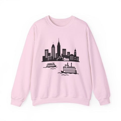 Pittsburgh Skyline Graphic - Heavy Blend™ Crewneck Sweatshirt Sweatshirt - YinzerShop