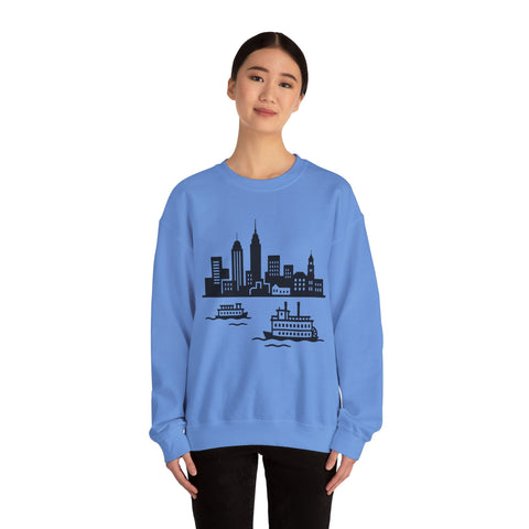 Pittsburgh Skyline Graphic - Heavy Blend™ Crewneck Sweatshirt Sweatshirt - YinzerShop