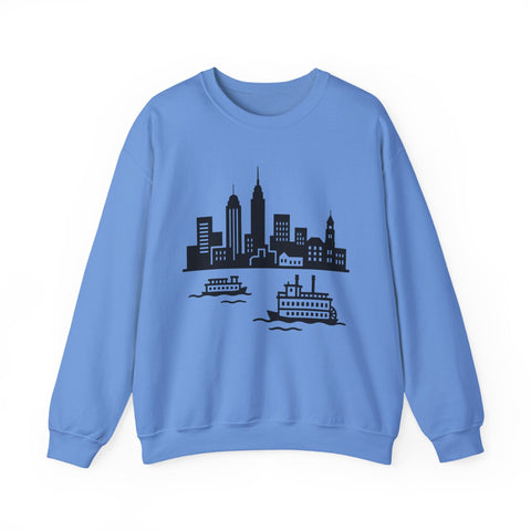 Pittsburgh Skyline Graphic - Heavy Blend™ Crewneck Sweatshirt Sweatshirt - YinzerShop