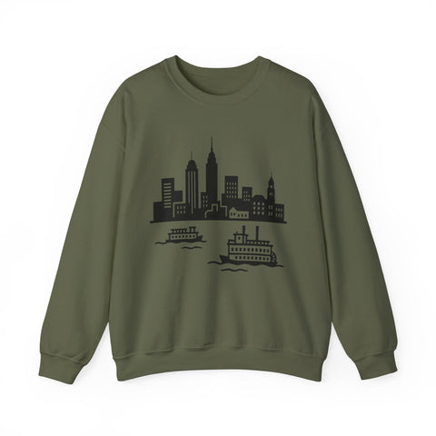 Pittsburgh Skyline Graphic - Heavy Blend™ Crewneck Sweatshirt Sweatshirt - YinzerShop