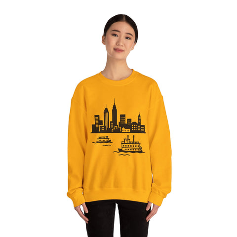 Pittsburgh Skyline Graphic - Heavy Blend™ Crewneck Sweatshirt Sweatshirt - YinzerShop