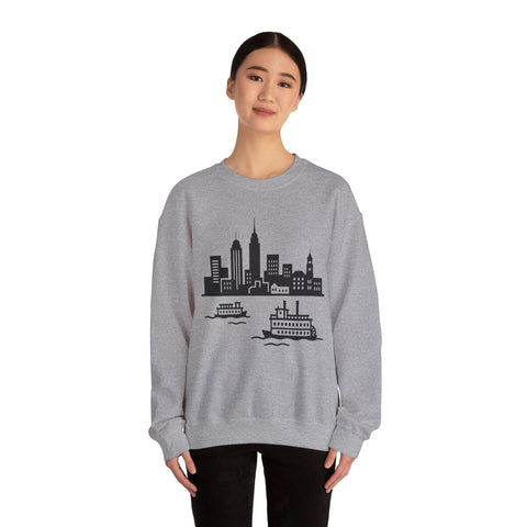 Pittsburgh Skyline Graphic - Heavy Blend™ Crewneck Sweatshirt Sweatshirt - YinzerShop