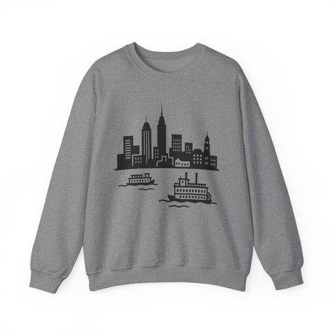 Pittsburgh Skyline Graphic - Heavy Blend™ Crewneck Sweatshirt Sweatshirt - YinzerShop