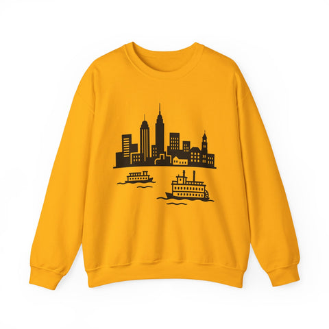 Pittsburgh Skyline Graphic - Heavy Blend™ Crewneck Sweatshirt Sweatshirt - YinzerShop