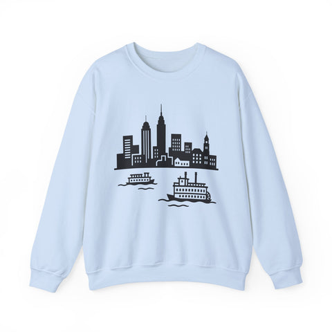 Pittsburgh Skyline Graphic - Heavy Blend™ Crewneck Sweatshirt Sweatshirt - YinzerShop