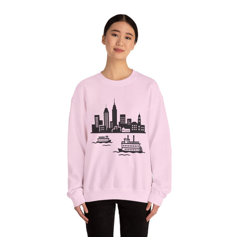 Pittsburgh Skyline Graphic - Heavy Blend™ Crewneck Sweatshirt Sweatshirt - YinzerShop
