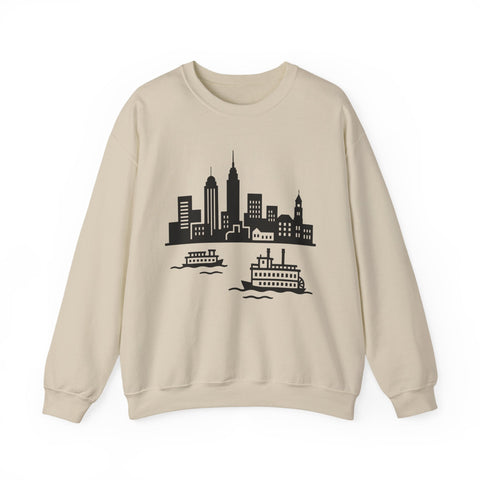 Pittsburgh Skyline Graphic - Heavy Blend™ Crewneck Sweatshirt Sweatshirt - YinzerShop