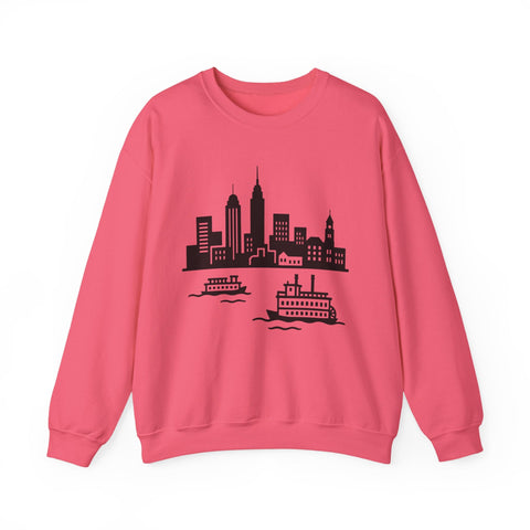 Pittsburgh Skyline Graphic - Heavy Blend™ Crewneck Sweatshirt Sweatshirt - YinzerShop
