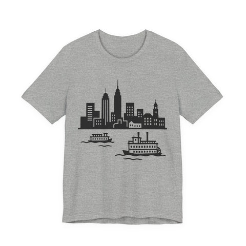 Pittsburgh Skyline Graphic - Unisex Jersey Short Sleeve Tee T-Shirt - YinzerShop