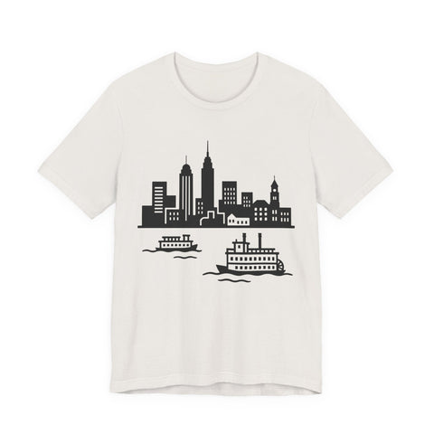 Pittsburgh Skyline Graphic - Unisex Jersey Short Sleeve Tee T-Shirt - YinzerShop