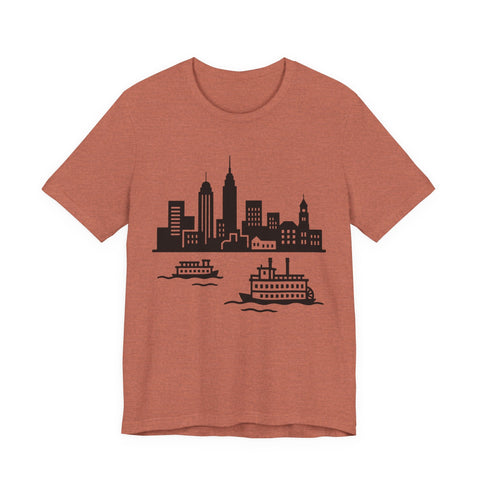 Pittsburgh Skyline Graphic - Unisex Jersey Short Sleeve Tee T-Shirt - YinzerShop