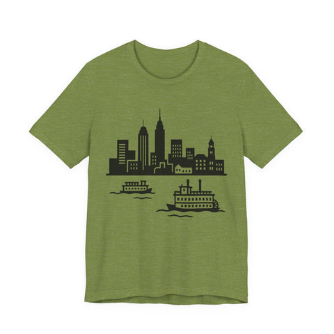 Pittsburgh Skyline Graphic - Unisex Jersey Short Sleeve Tee T-Shirt - YinzerShop