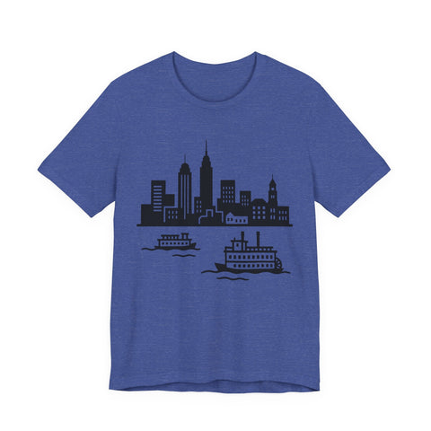 Pittsburgh Skyline Graphic - Unisex Jersey Short Sleeve Tee T-Shirt - YinzerShop