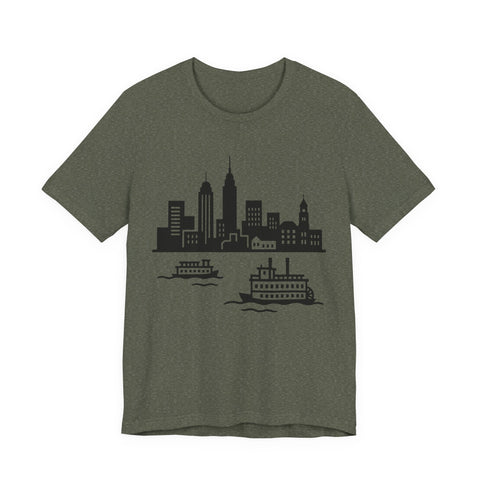 Pittsburgh Skyline Graphic - Unisex Jersey Short Sleeve Tee T-Shirt - YinzerShop