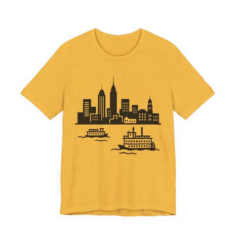 Pittsburgh Skyline Graphic - Unisex Jersey Short Sleeve Tee T-Shirt - YinzerShop