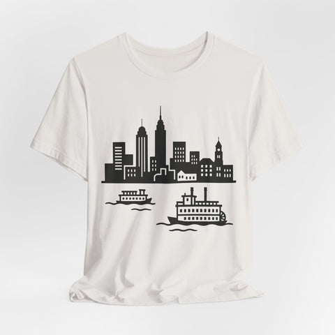 Pittsburgh Skyline Graphic - Unisex Jersey Short Sleeve Tee T-Shirt - YinzerShop