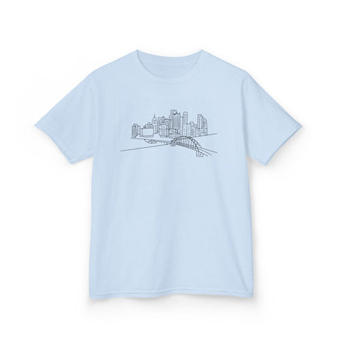 Pittsburgh Skyline - Kids Graphic T-Shirt Kids Apparel - YinzerShop