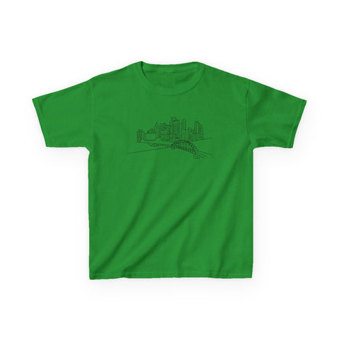 Pittsburgh Skyline - Kids Graphic T-Shirt Kids Apparel - YinzerShop