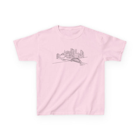 Pittsburgh Skyline - Kids Graphic T-Shirt Kids Apparel - YinzerShop
