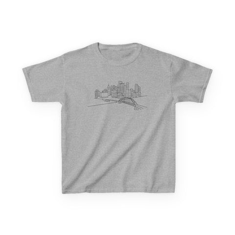 Pittsburgh Skyline - Kids Graphic T-Shirt Kids Apparel - YinzerShop