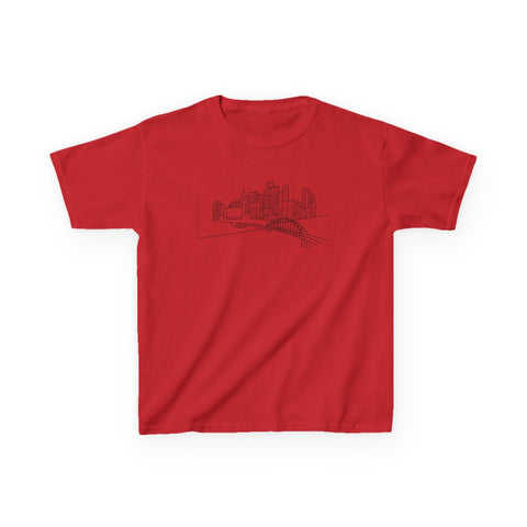 Pittsburgh Skyline - Kids Graphic T-Shirt Kids Apparel - YinzerShop
