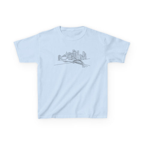 Pittsburgh Skyline - Kids Graphic T-Shirt Kids Apparel - YinzerShop