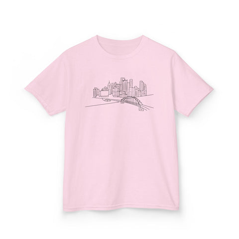 Pittsburgh Skyline - Kids Graphic T-Shirt Kids Apparel - YinzerShop