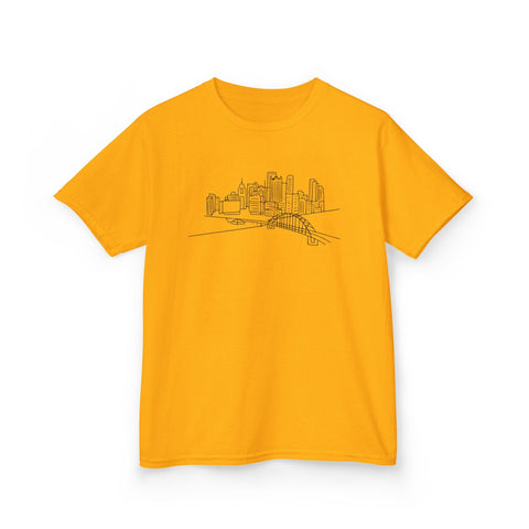 Pittsburgh Skyline - Kids Graphic T-Shirt Kids Apparel - YinzerShop