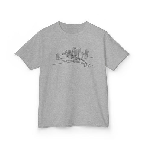 Pittsburgh Skyline - Kids Graphic T-Shirt Kids Apparel - YinzerShop