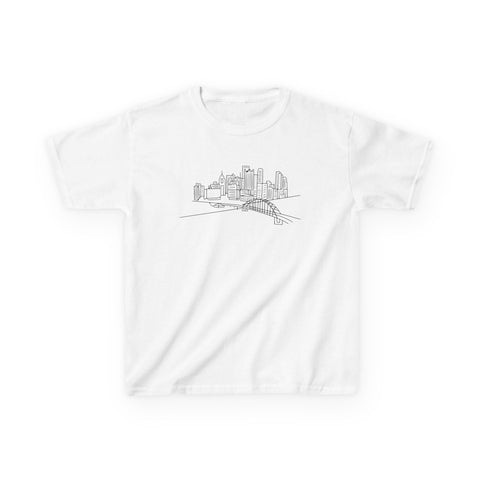 Pittsburgh Skyline - Kids Graphic T-Shirt Kids Apparel - YinzerShop