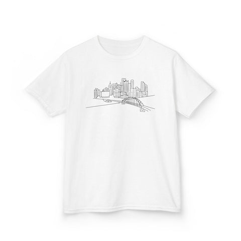 Pittsburgh Skyline - Kids Graphic T-Shirt Kids Apparel - YinzerShop