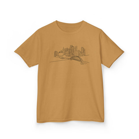 Pittsburgh Skyline - Kids Graphic T-Shirt Kids Apparel - YinzerShop
