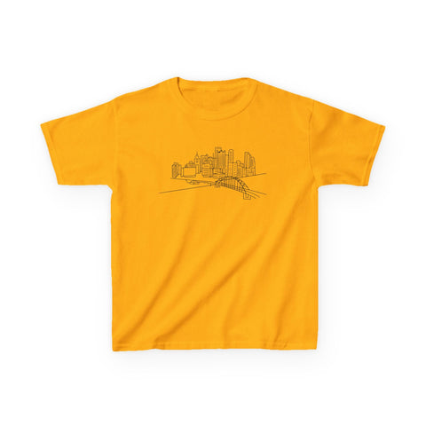 Pittsburgh Skyline - Kids Graphic T-Shirt Kids Apparel - YinzerShop