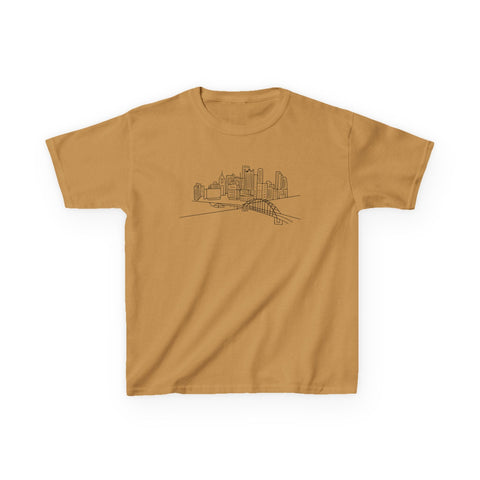 Pittsburgh Skyline - Kids Graphic T-Shirt Kids Apparel - YinzerShop