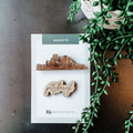 Pittsburgh Skyline Magnets Pack of 2 – Wooden Fridge Magnets & Magnetic Photo Holders Magnet - YinzerShop