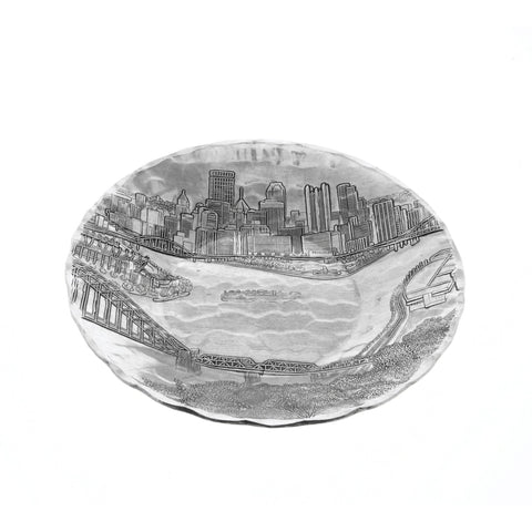 Pittsburgh Skyline Small Round Belmont Bowl Candle - YinzerShop