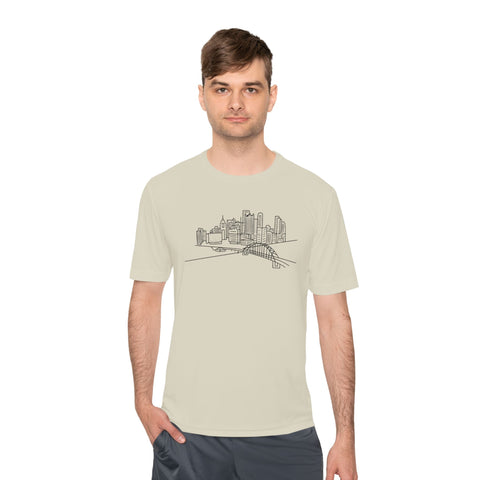 Pittsburgh Skyline - Sport-Tek Unisex Moisture Wicking Tee T-Shirt - YinzerShop