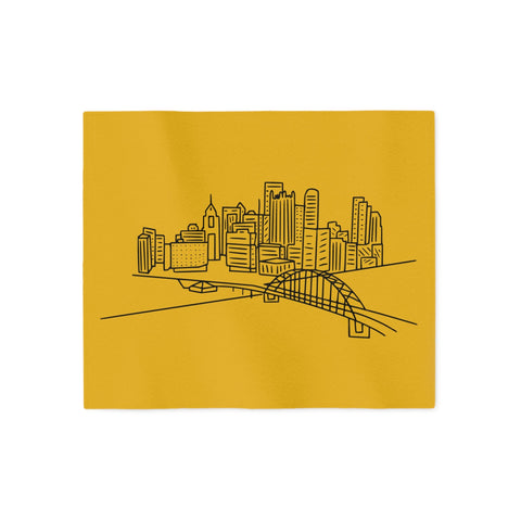 Pittsburgh Skyline Sweatshirt Blanket Home Decor - YinzerShop
