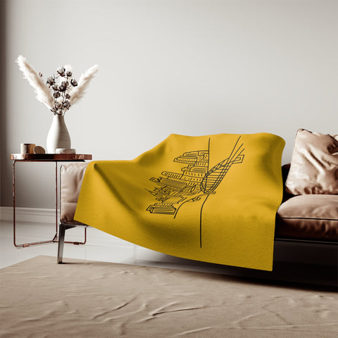 Pittsburgh Skyline Sweatshirt Blanket Home Decor - YinzerShop