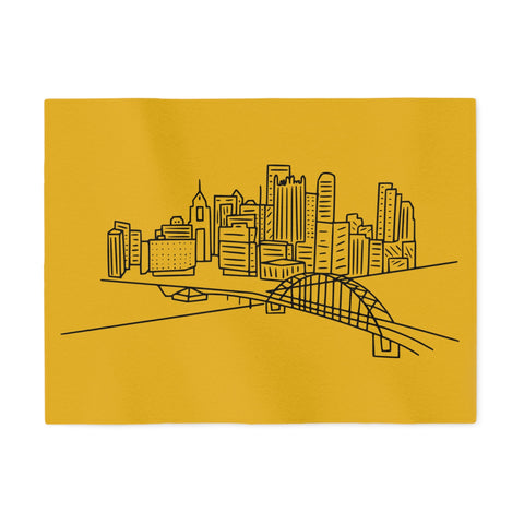 Pittsburgh Skyline Sweatshirt Blanket Home Decor - YinzerShop