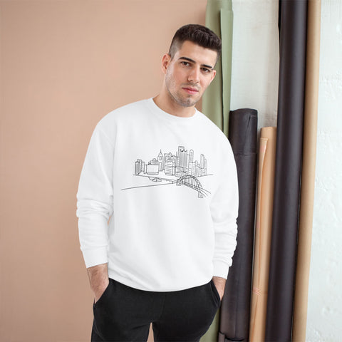 Pittsburgh Skyline Sweatshirt – Crewneck, Cotton Polyester Blend, Eco Friendly Streetwear Sweatshirt - YinzerShop