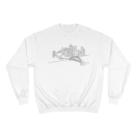 Pittsburgh Skyline Sweatshirt – Crewneck, Cotton Polyester Blend, Eco Friendly Streetwear Sweatshirt - YinzerShop
